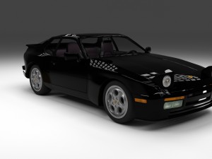 porsche 944 turbo with interior 3Dモデル
