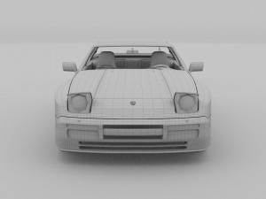 porsche 944 turbo with interior 3Dモデル