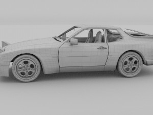 porsche 944 turbo with interior 3Dモデル
