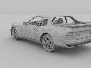 porsche 944 turbo with interior 3Dモデル