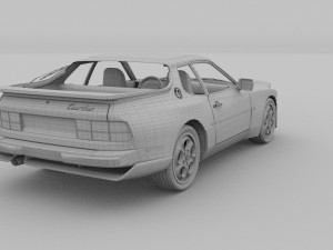 porsche 944 turbo with interior 3Dモデル