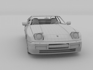 porsche 944 turbo with interior 3Dモデル