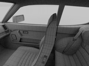 porsche 944 turbo with interior 3Dモデル