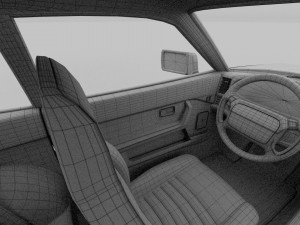 porsche 944 turbo with interior 3Dモデル