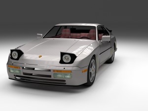porsche 944 turbo s with interior Modello 3D