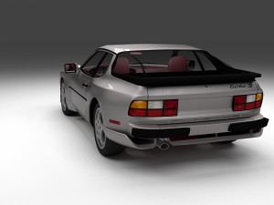 porsche 944 turbo s with interior Modello 3D