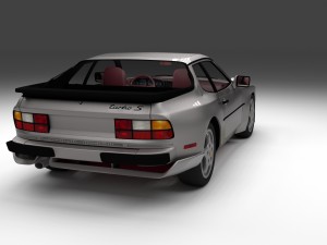 porsche 944 turbo s with interior Modello 3D