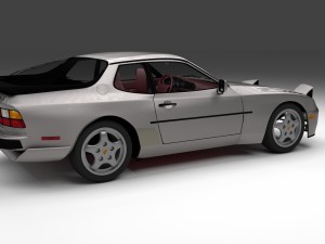 porsche 944 turbo s with interior Modello 3D