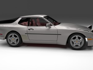 porsche 944 turbo s with interior Modello 3D