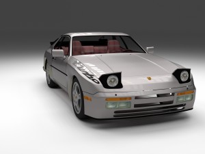 porsche 944 turbo s with interior Modello 3D