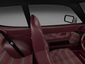 porsche 944 turbo s with interior Modello 3D