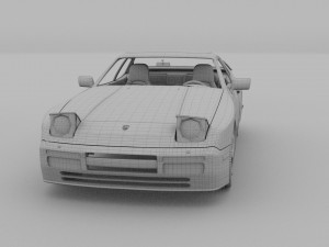 porsche 944 turbo s with interior Modello 3D