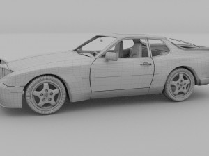 porsche 944 turbo s with interior Modello 3D