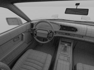 porsche 944 turbo s with interior Modello 3D