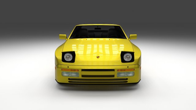 porsche 944 cabriolet with interior 3D Модель .c4d .max .obj .3ds .fbx .stl .blend 