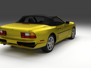 porsche 944 cabriolet with interior 3D Модель