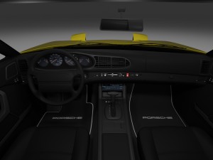 porsche 944 cabriolet with interior 3D Модель