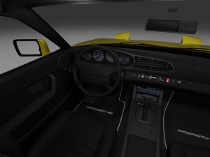 porsche 944 cabriolet with interior 3D Модель