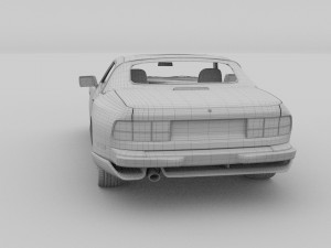 porsche 944 cabriolet with interior 3D Модель