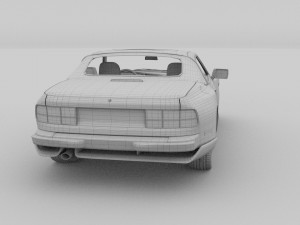 porsche 944 cabriolet with interior 3D Модель