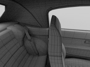 porsche 944 cabriolet with interior 3D Модель