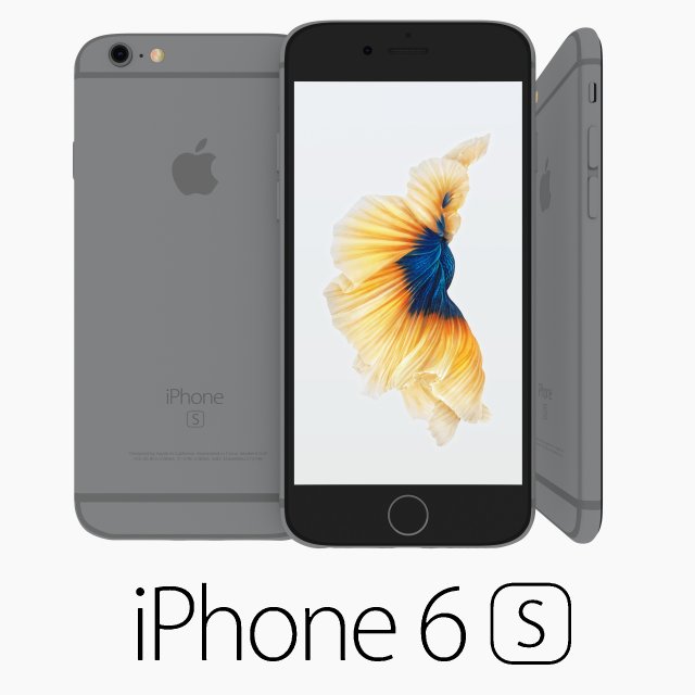 iphone 6s space gray Model 3D .c4d .max .obj .3ds .fbx .stl .blend 