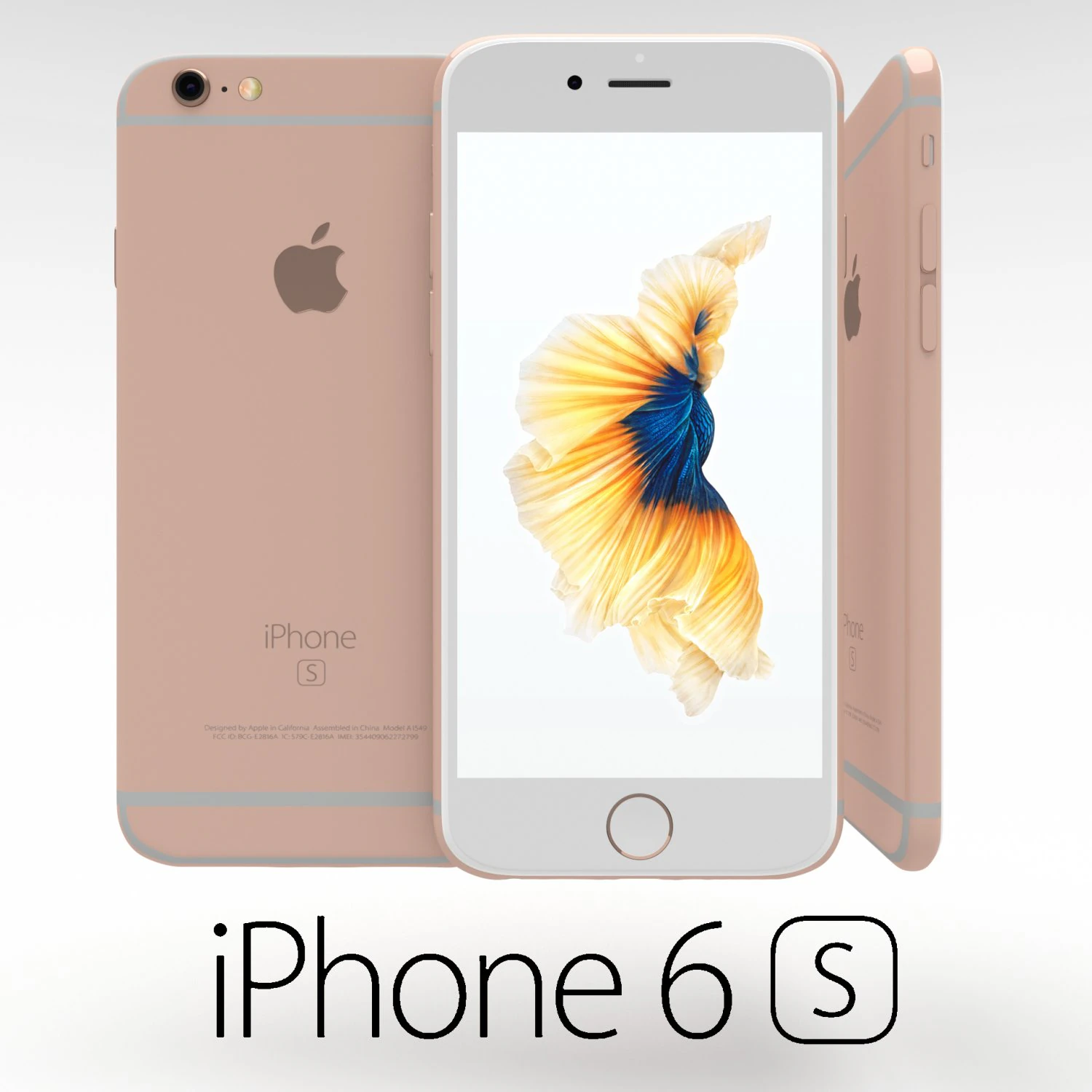 iphone 6s rose gold 3D Model .c4d .max .obj .3ds .fbx .stl .blend