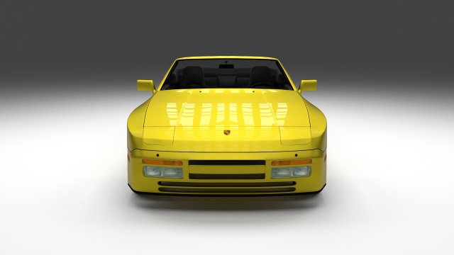 porsche 944 cabrio with interior Model 3D .c4d .max .obj .3ds .fbx .stl .blend 