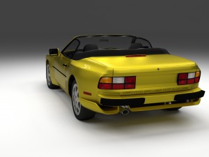 porsche 944 cabrio with interior Model 3D