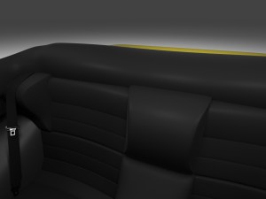 porsche 944 cabrio with interior Model 3D