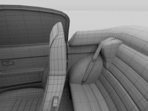 porsche 944 cabrio with interior Model 3D
