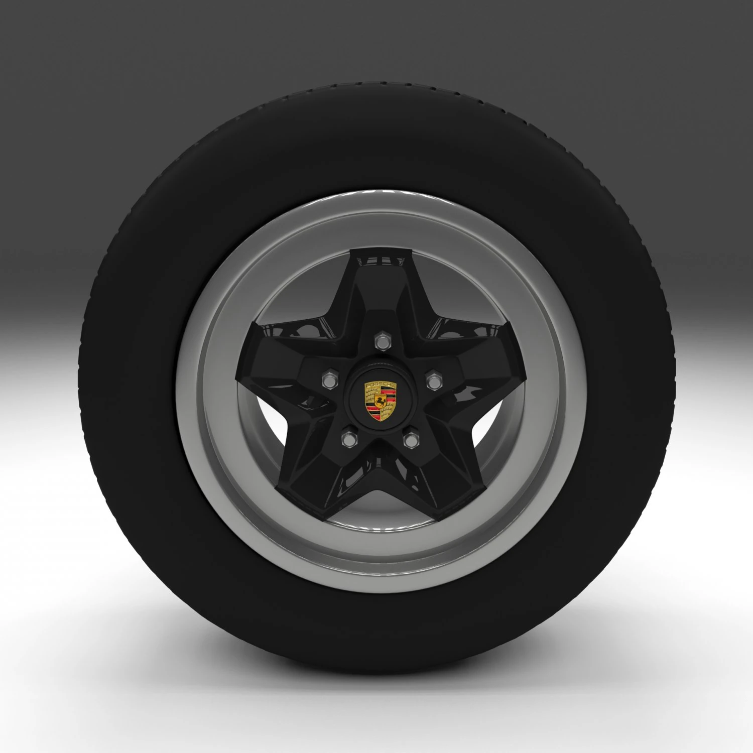 porsche wheel 3D Model .c4d .max .obj .3ds .fbx .stl .blend 