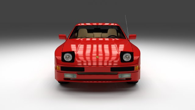 early porsche 944 with interior 3D Модель .c4d .max .obj .3ds .fbx .stl .blend 
