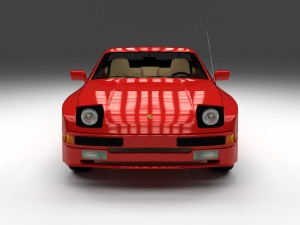 early porsche 944 with interior 3D Model