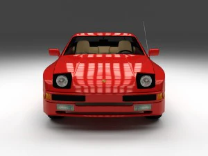 i&ccedil; mekan ile erken d&ouml;nem Porsche 944 3D Model