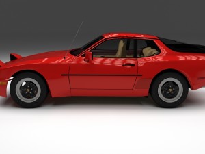 early porsche 944 with interior 3D Модель