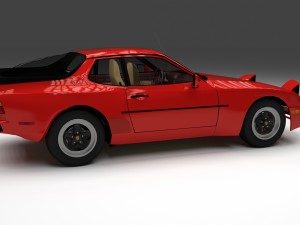 early porsche 944 with interior 3D Модель