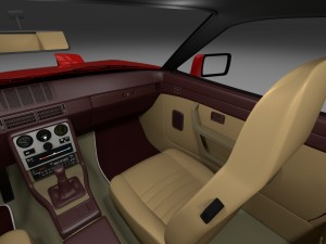 early porsche 944 with interior 3D Модель