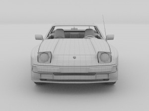 early porsche 944 with interior 3D Модель