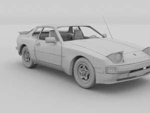 early porsche 944 with interior 3D Модель