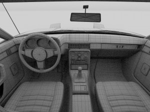early porsche 944 with interior 3D Модель