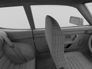 early porsche 944 with interior 3D Модель