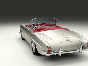 fully modeled w interior mercedes 190sl 3D-Modell