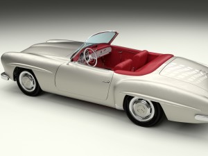 fully modeled w interior mercedes 190sl 3D-Modell