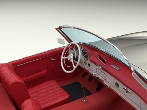 fully modeled w interior mercedes 190sl 3D-Modell