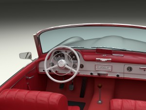 fully modeled w interior mercedes 190sl 3D-Modell