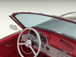 fully modeled w interior mercedes 190sl 3D-Modell