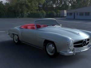 fully modeled w interior mercedes 190sl 3D-Modell