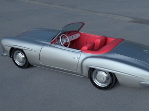 fully modeled w interior mercedes 190sl 3D-Modell