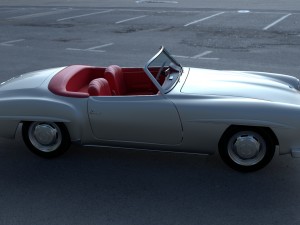 fully modeled w interior mercedes 190sl 3D-Modell
